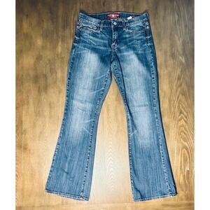 Lucky Brand Sofia Boot Jeans Womens 10 30 Blue Denim Flare Leg